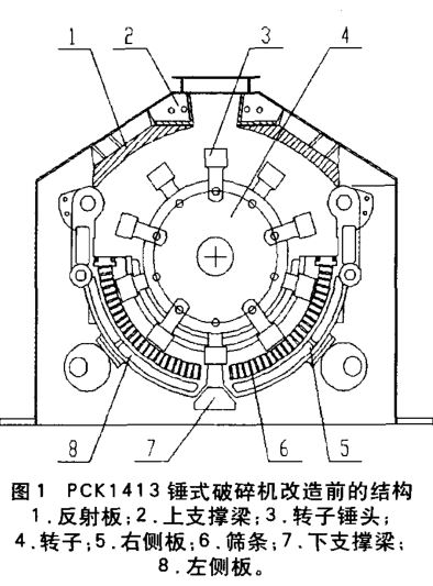 锤石破碎级改造前的结构